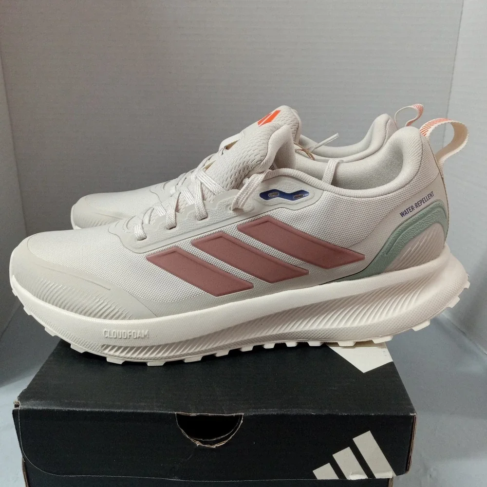 Adidas Runfalcon 5 TR W Shoes Womens Size‎ 9 Beige Water Repellent Trail JP7625
